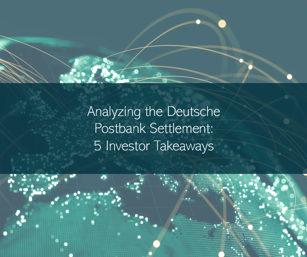 Deutsche Postbank Settlement - Securities Litigation News